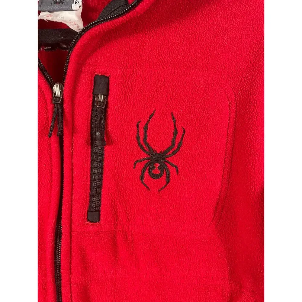 Spyder Youth Kids Size XL Red Fleece Full Zip Jacket